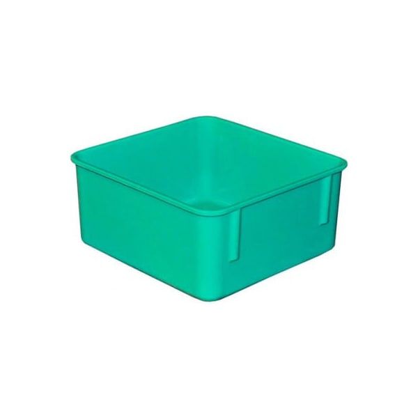 Mfg Tray Nestable Storage Tote, 9-3/4 in L x 9-1/4 in W x 4-1/2 in H, Green, Fiberglass 9231085113 - main